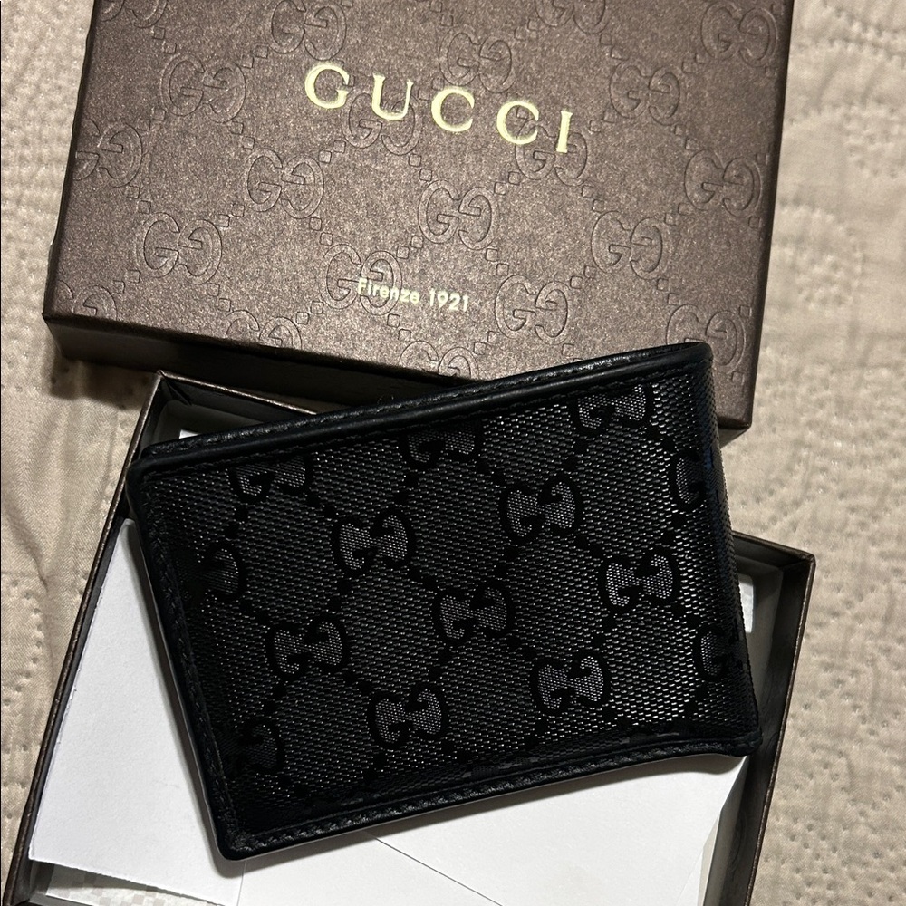 Gucci Black Monogram Wallet